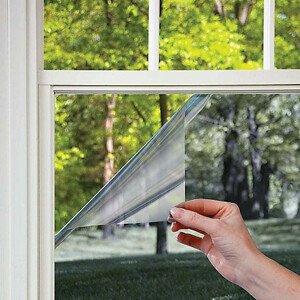 Belátás csökkentő hővédő TÜKRÖS ablakfólia SZTATIKUS 0,9x2m