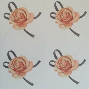 Rózsamintás dekorációs csempematrica 4db/szett15x15cm