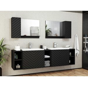 Fürdőszoba garnitúra Comfivo E112 (Fekete + Grafit)