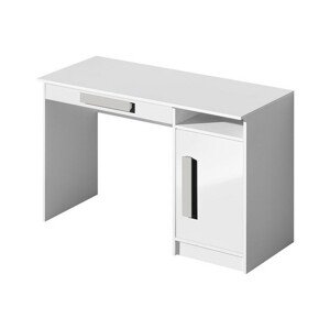 Íróasztal Akron J100 (Fehér + Fényes fehér + Szürke)