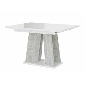 Asztal Goodyear 107 (Fényes fehér + Beton)