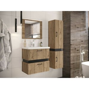 Fürdőszoba garnitúra Hartford C102 (Wotan tölgy + Fekete)