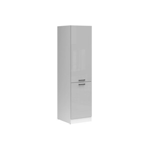 Szekrény ajtókkal Boston DS116 Fehér + Fényes szürke